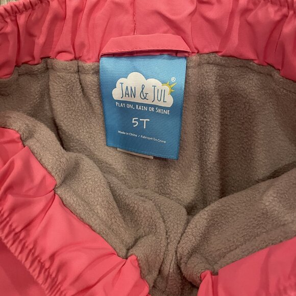 JAN & JUL Girls Water-Proof Snow Pants, PINK, 5T, NEVER WORN - Picture 4 of 4